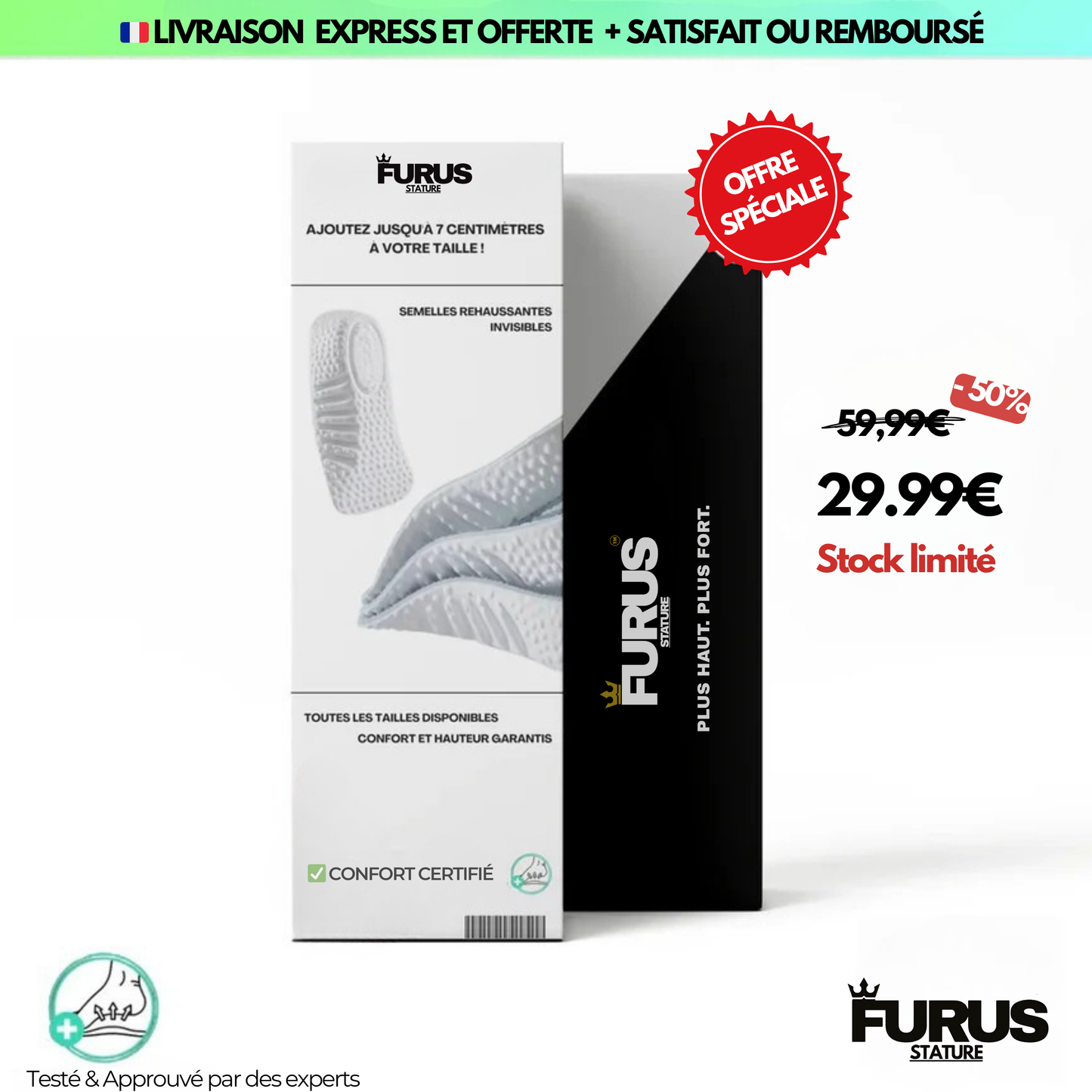 FURUS STATURE™ - Semelles grandissantes